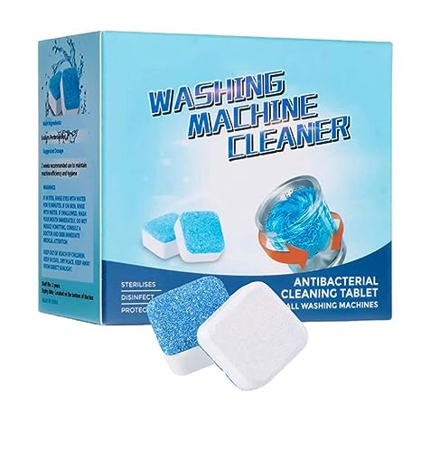 raxtup Washing Machine Cleaner Descaler Deep Cleaning Tablets For HE Front Loader & Top Load Washer, Septic Safe Eco-Friendly Deodorizer, Clean Inside Drum And Laundry Tub Seal